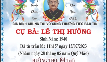 TU VIỆN KIM CANG - HỘI TƯƠNG TẾ  THÀNH KÍNH PHÂN ƯU CÙNG GIA ĐÌNH. HƯƠNG LINH: LÊ THỊ HƯỜNG