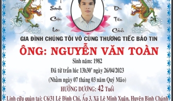 TU VIỆN KIM CANG - HỘI TƯƠNG TẾ THÀNH KÍNH PHÂN ƯU CÙNG GIA ĐÌNH TANG QUYẾN HƯƠNG LINH ANH NGUYỄN VĂN TOÀN